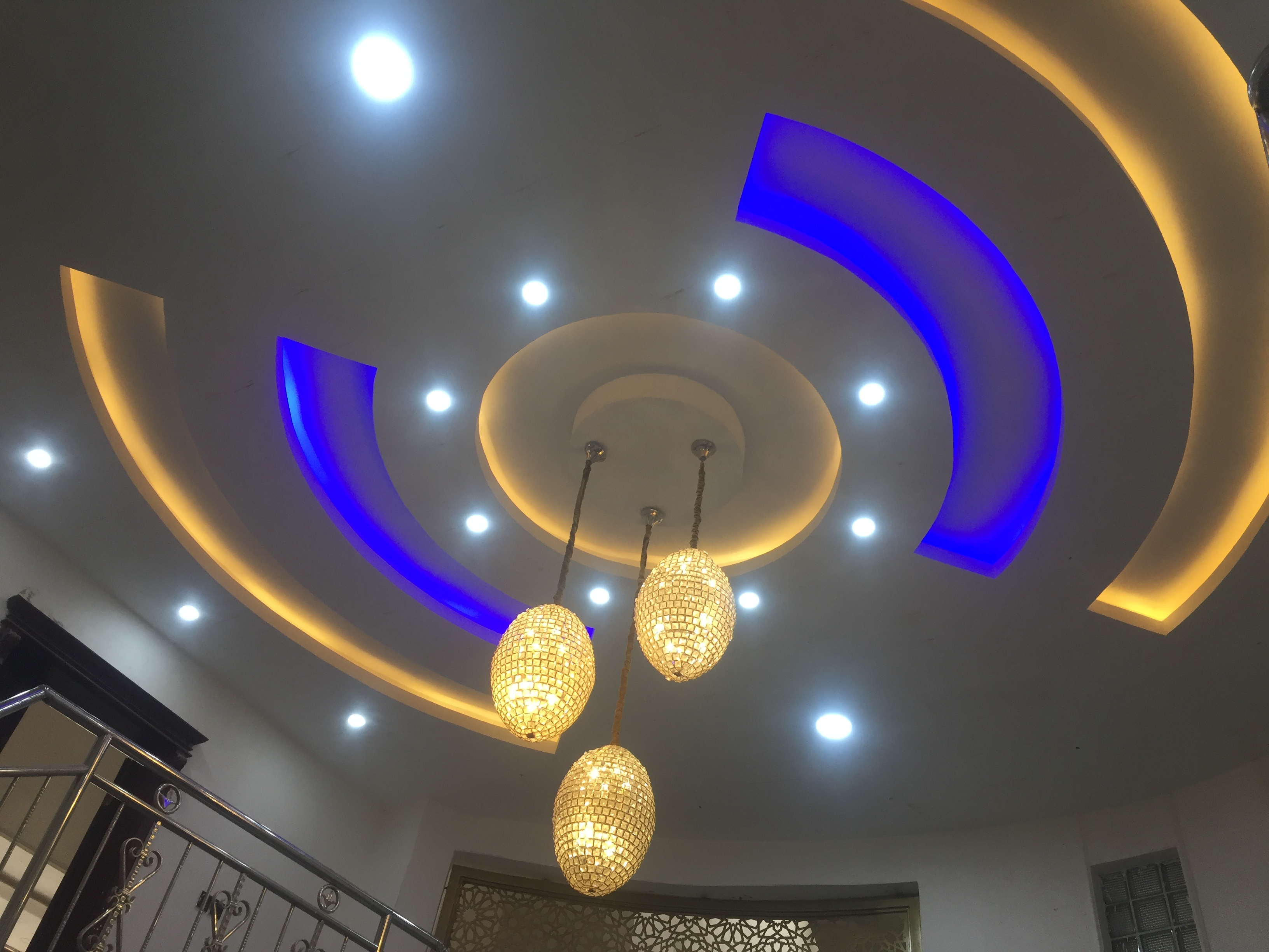 Elegant interior with marble flooring