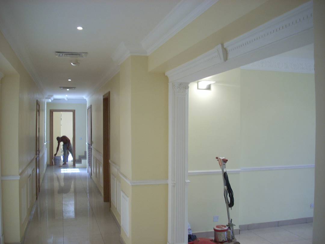 Hallway with Wainscoting